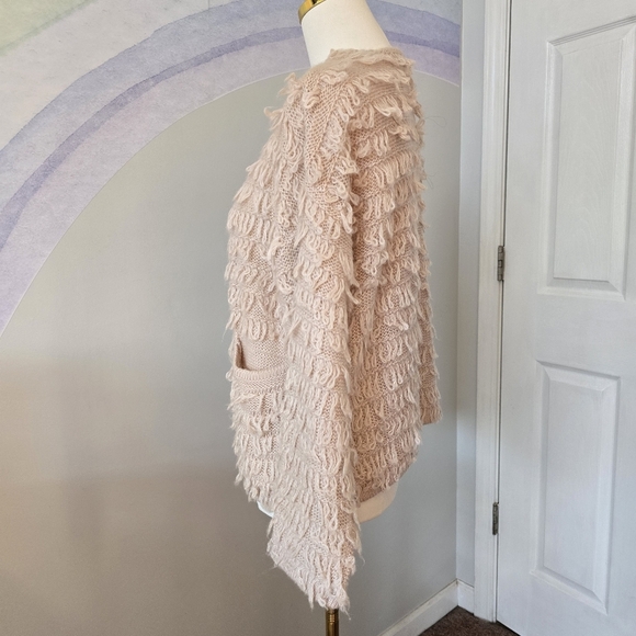 Blu Pepper | Small | Shaggy Knit Cardigan With Pockets - Picture 2 of 10